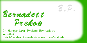 bernadett prekop business card